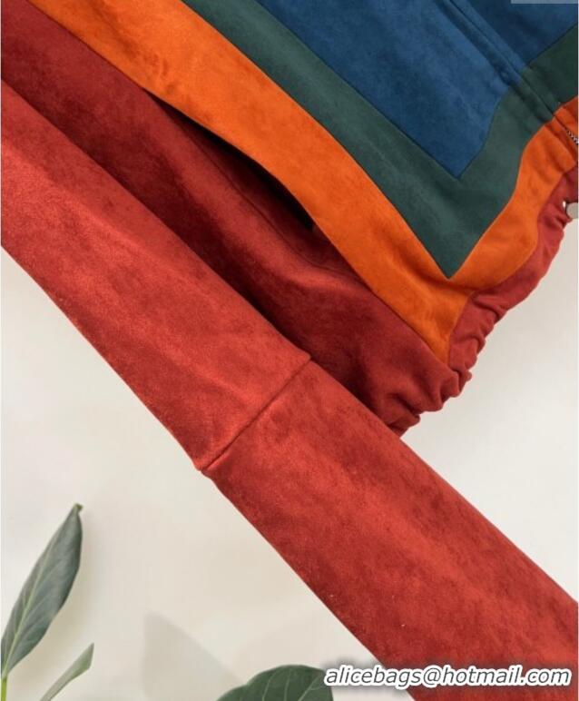 Traditional Specials Loewe Suede Patchwork Jacket 1015 Dark Red 2025
