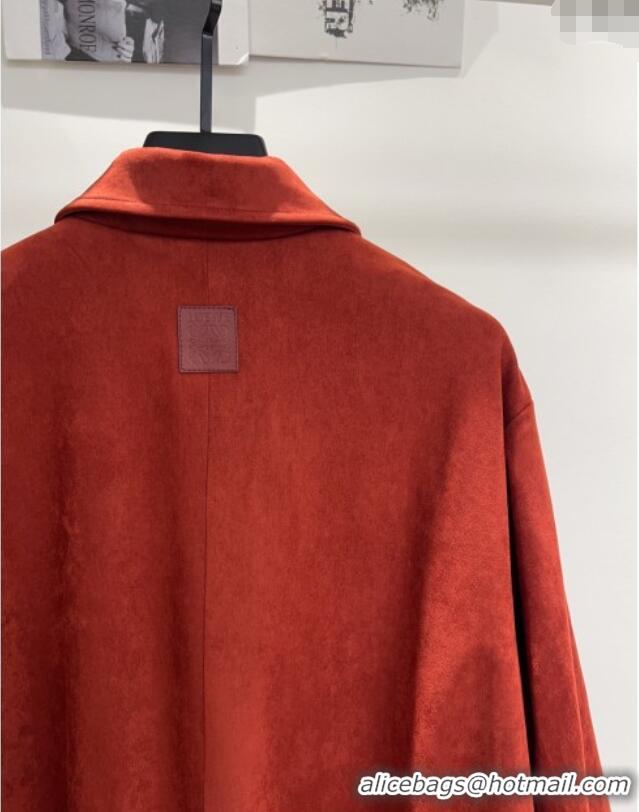 Traditional Specials Loewe Suede Patchwork Jacket 1015 Dark Red 2025