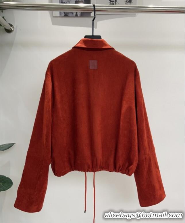 Traditional Specials Loewe Suede Patchwork Jacket 1015 Dark Red 2025