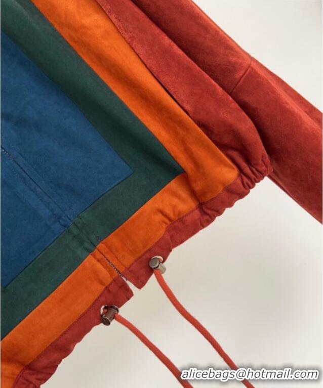 Traditional Specials Loewe Suede Patchwork Jacket 1015 Dark Red 2025