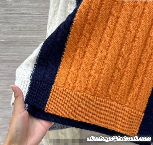 Original Cheap Loewe Cashmere Patchwork Sweater 1015 White 2025