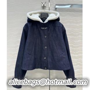 Super Quality Loewe Denim Padded Jacket LW110601 Blue 2025