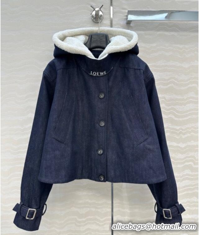 Super Quality Loewe Denim Padded Jacket LW110601 Blue 2025