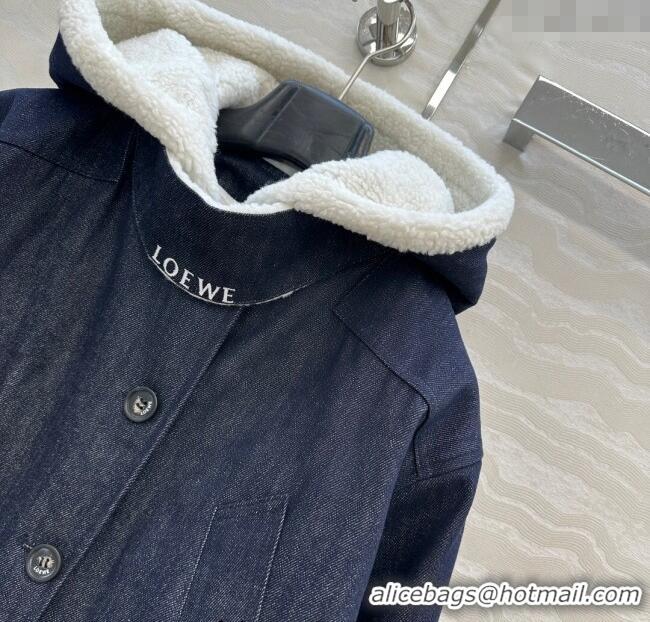 Super Quality Loewe Denim Padded Jacket LW110601 Blue 2025