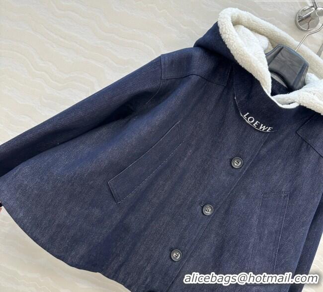 Super Quality Loewe Denim Padded Jacket LW110601 Blue 2025