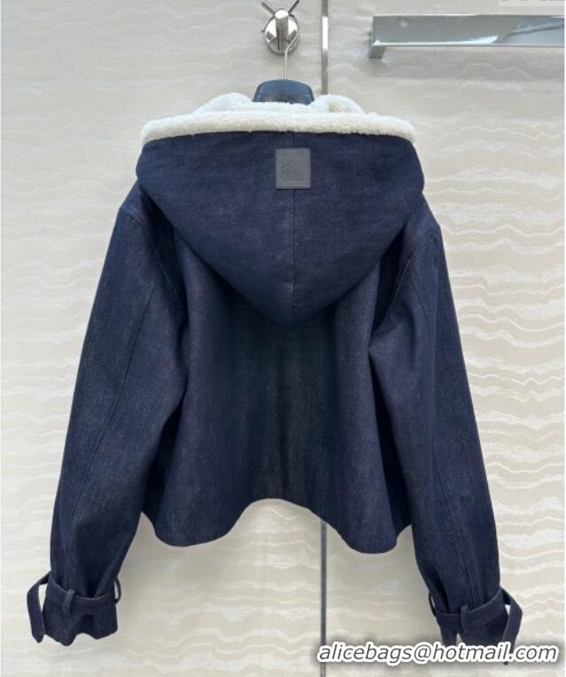 Super Quality Loewe Denim Padded Jacket LW110601 Blue 2025