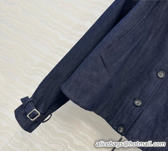 Super Quality Loewe Denim Padded Jacket LW110601 Blue 2025
