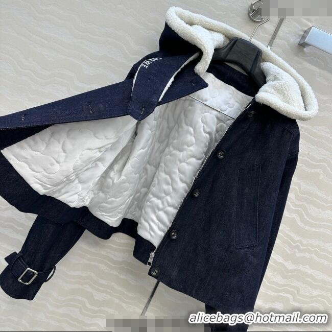 Super Quality Loewe Denim Padded Jacket LW110601 Blue 2025