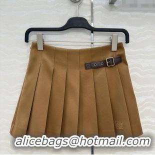 Well Crafted Loewe Mini Skirt LW110667 Brown 2025