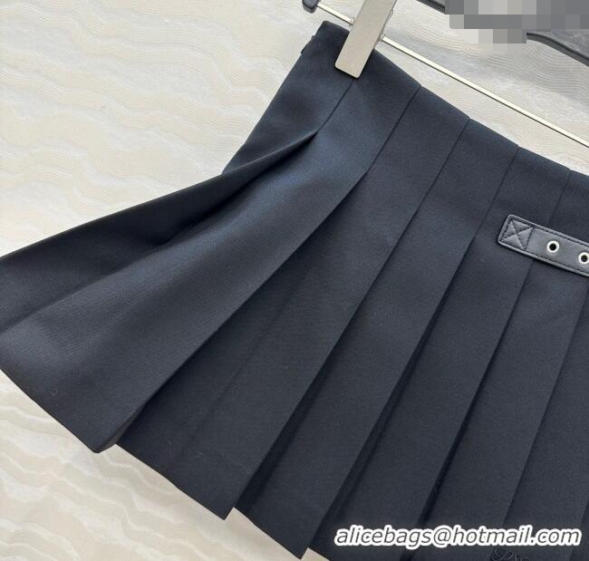 Unique Discount Loewe Mini Skirt LW110667 Black 2025