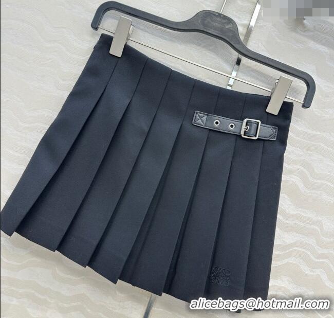 Unique Discount Loewe Mini Skirt LW110667 Black 2025