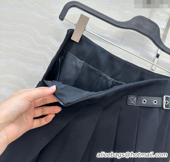 Unique Discount Loewe Mini Skirt LW110667 Black 2025