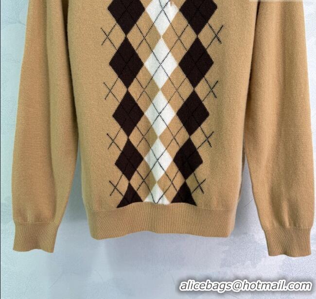 Trendy Design Miu Miu Cashmere Knit Sweater 0814 Camel 2025
