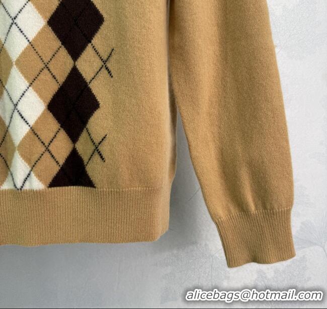Trendy Design Miu Miu Cashmere Knit Sweater 0814 Camel 2025