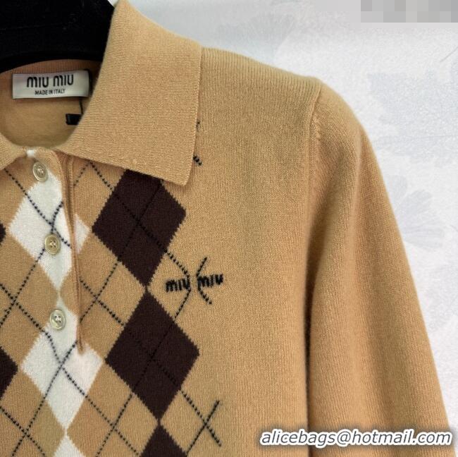 Trendy Design Miu Miu Cashmere Knit Sweater 0814 Camel 2025