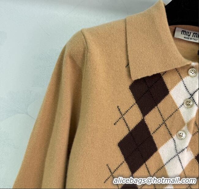 Trendy Design Miu Miu Cashmere Knit Sweater 0814 Camel 2025