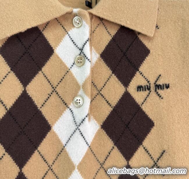 Trendy Design Miu Miu Cashmere Knit Sweater 0814 Camel 2025