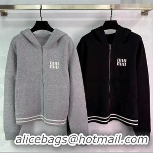 Buy Inexpensive Miu Miu Wool Jacket 0814 Grey/Black 2025