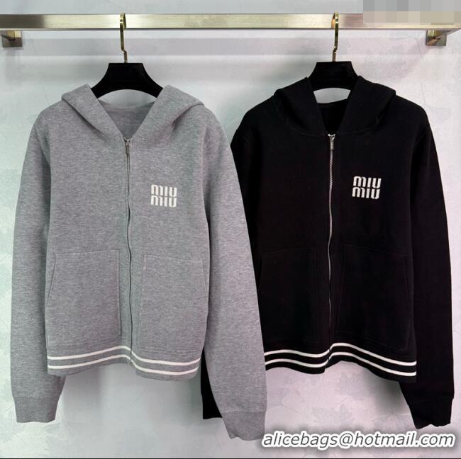 Buy Inexpensive Miu Miu Wool Jacket 0814 Grey/Black 2025