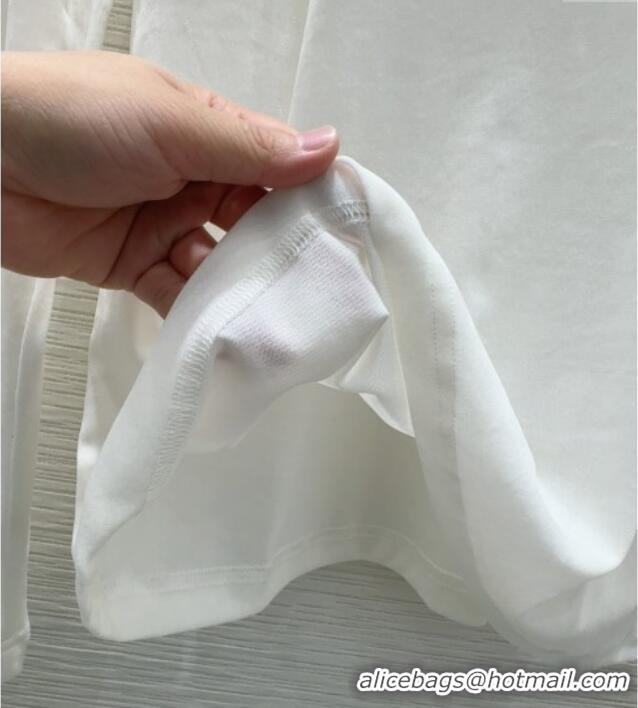 Famous Brand Miu Miu Velvet Sweatshirt 0814 White 2025