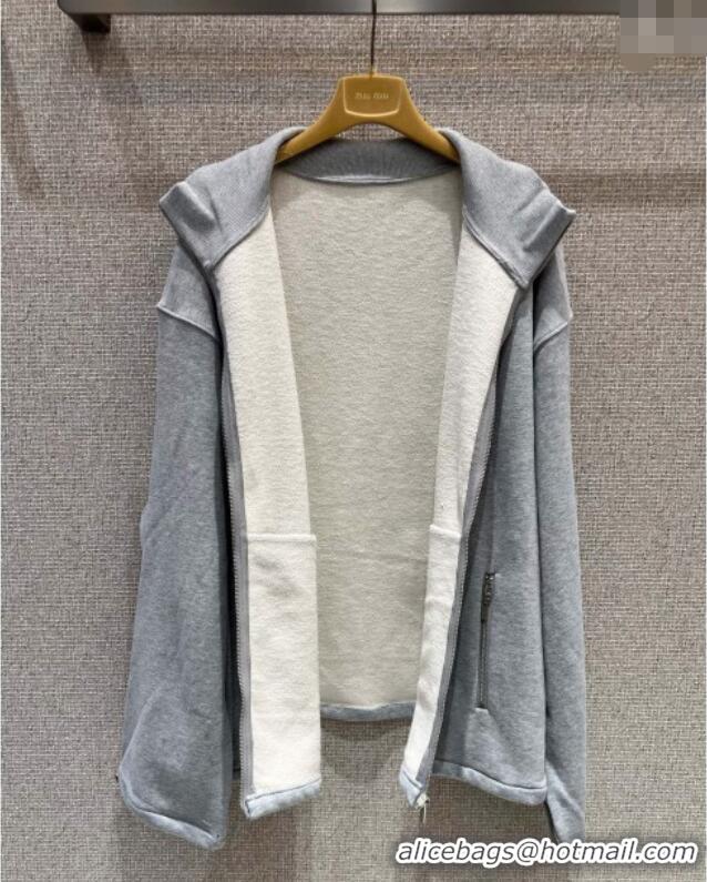 Unique Discount Miu Miu Cotton Jacket 0814 Grey 2025