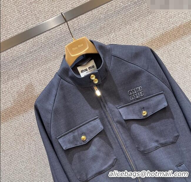 ​Best Price Miu Miu Jacket 0814 Dark Grey 2025