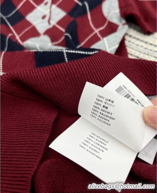 ​Good Looking Miu Miu Cashmere Plaid Polo Shirt 0814 Red 2025