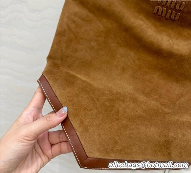 Super Quality Miu Miu Sheepskin Suede Vest 0814 Brown 2025
