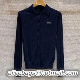 Classic Specials Miu Miu Cashmere Cardigan 0814 Dark Blue 2025