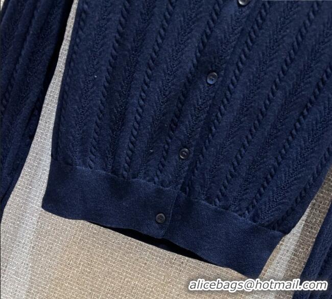 Classic Specials Miu Miu Cashmere Cardigan 0814 Dark Blue 2025