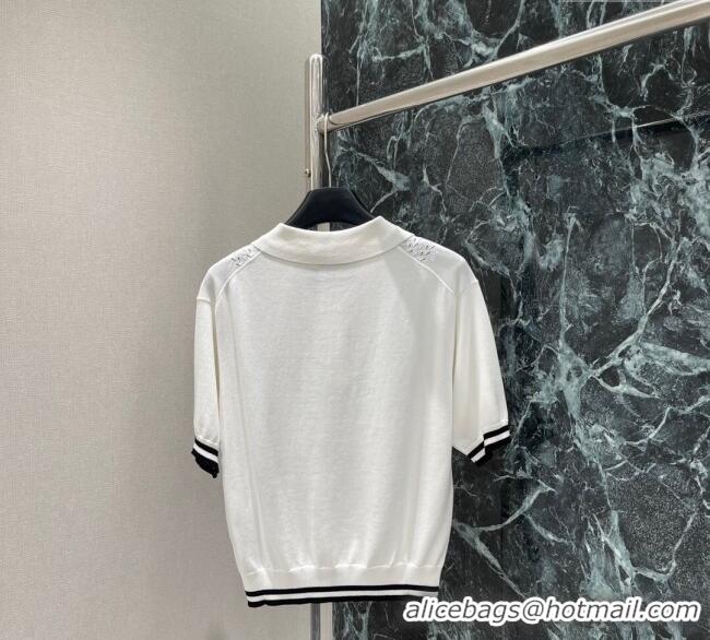Well Crafted Miu Miu Polo Shirt 0814 White/Black 2025