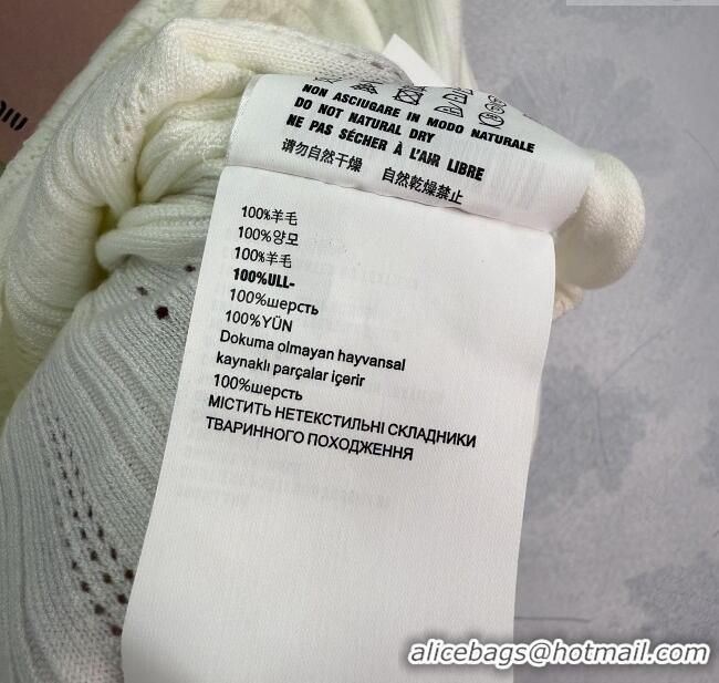 Buy Fashionable Miu Miu Layed Mini Skirt 0814 White 2025