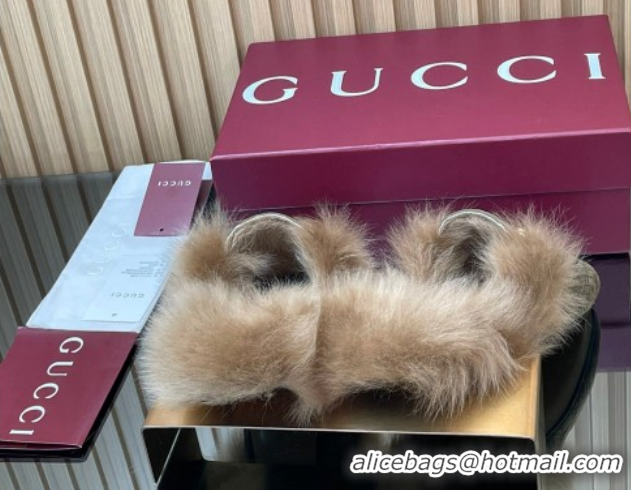 Stylish Gucci Jordaan GG Suede and Wool Flat Slipper with Horsebit Green 2025 GG102003 1020055