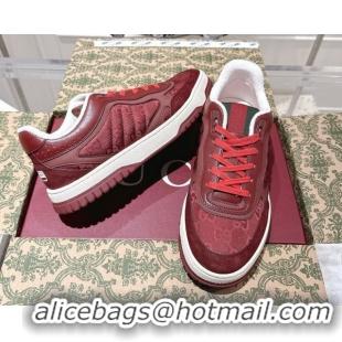 Big Discount Gucci Re-Web Sneakers in GG Nylon and Suede Red 1021022