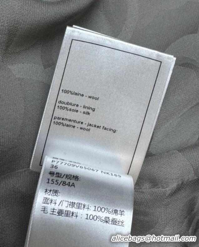 Unique Grade Chanel Wool Tweed Coat CH112114 Grey 2025