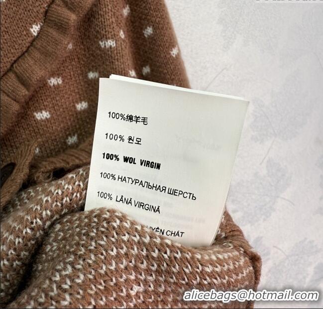 Traditional Specials Miu Miu Wool Dotted Cardigan 0814 Brown 2025