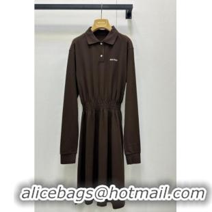 Super Quality Miu Miu Polo Dress 0813 Coffee 2025