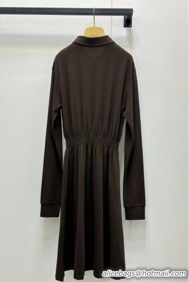 Super Quality Miu Miu Polo Dress 0813 Coffee 2025