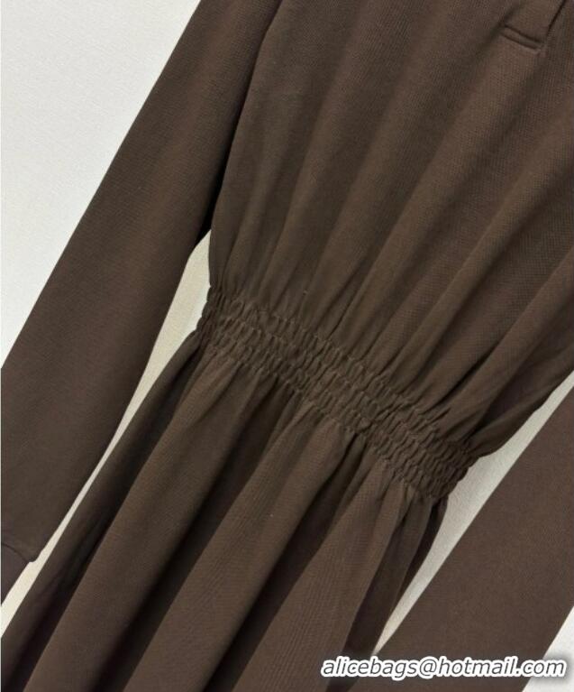 Super Quality Miu Miu Polo Dress 0813 Coffee 2025
