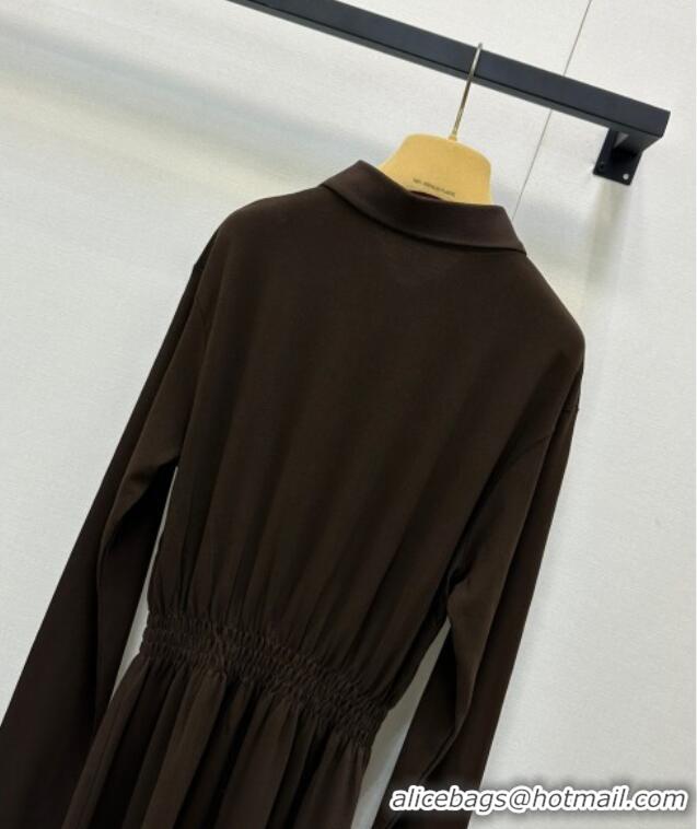 Super Quality Miu Miu Polo Dress 0813 Coffee 2025