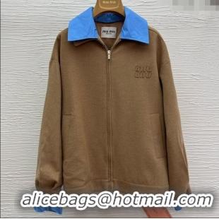 ​Best Quality Miu Miu Jacket 0814 Brown/Blue 2025