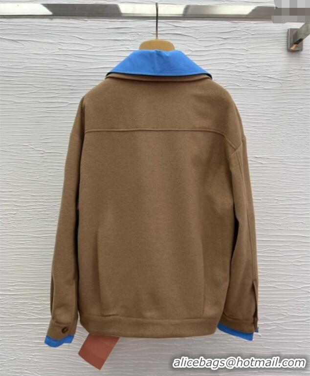 ​Best Quality Miu Miu Jacket 0814 Brown/Blue 2025