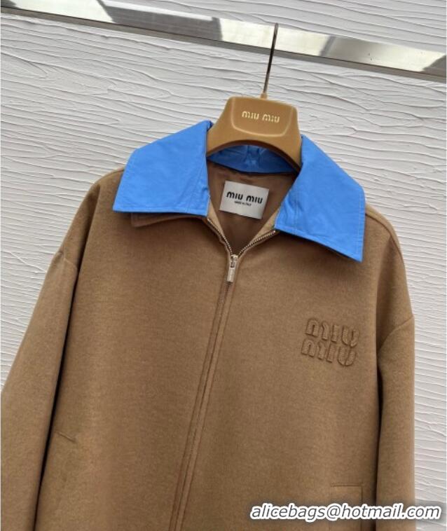 ​Best Quality Miu Miu Jacket 0814 Brown/Blue 2025