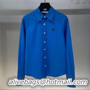Luxury Discount Miu Miu Shirt M072535 Blue 2025