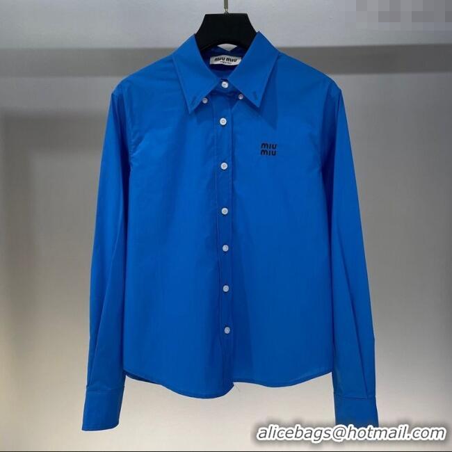 Luxury Discount Miu Miu Shirt M072535 Blue 2025