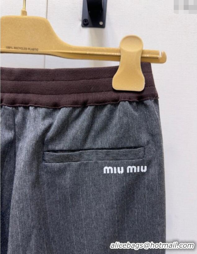 Buy Fashionable Miu Miu Pants 0815 Dark Grey 2025