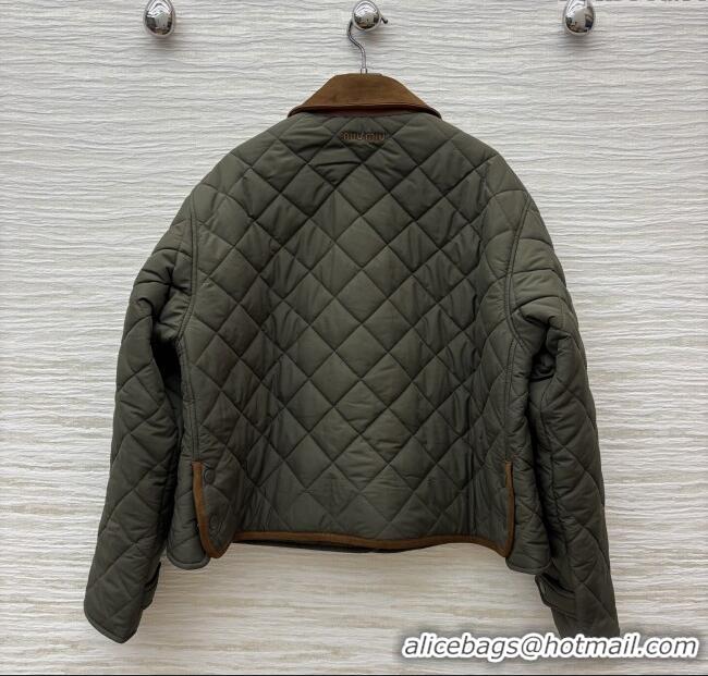 Fashion Discount Miu Miu Padded Jacket M82101 Green 2025