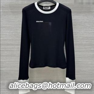 Top Quality Miu Miu Shirt M82103 Black 2025