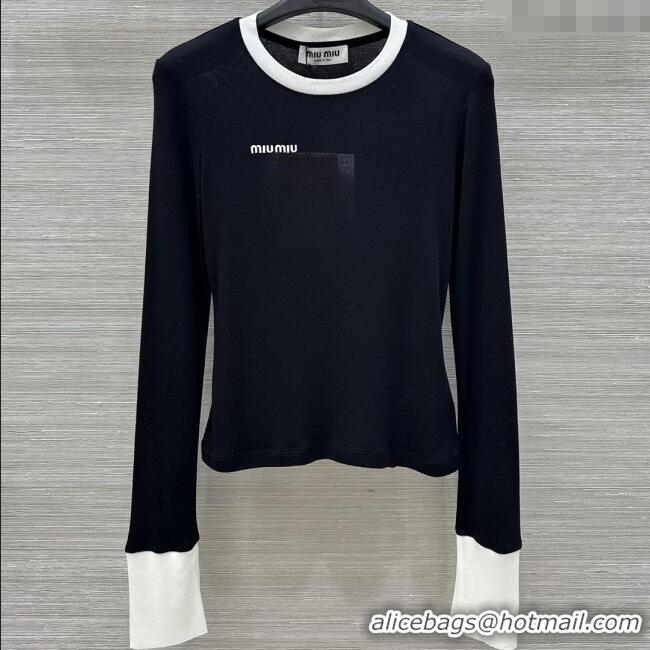 Top Quality Miu Miu Shirt M82103 Black 2025