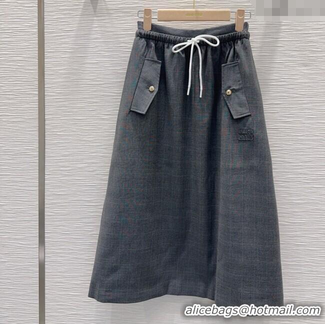 Top Quality Miu Miu Skirt M082918 Grey 2025